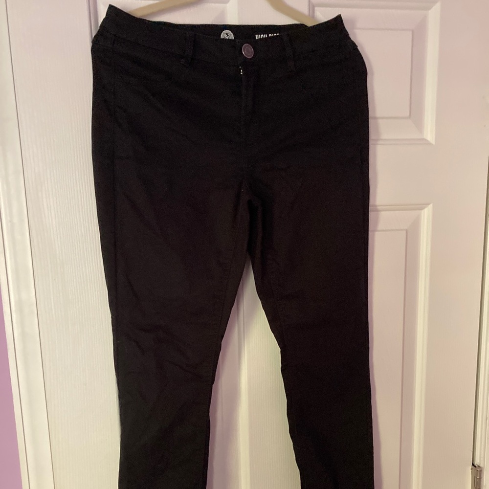 High rise black jeggings